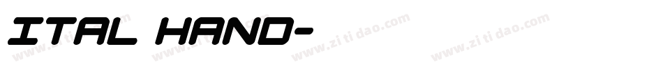 Ital hand字体转换